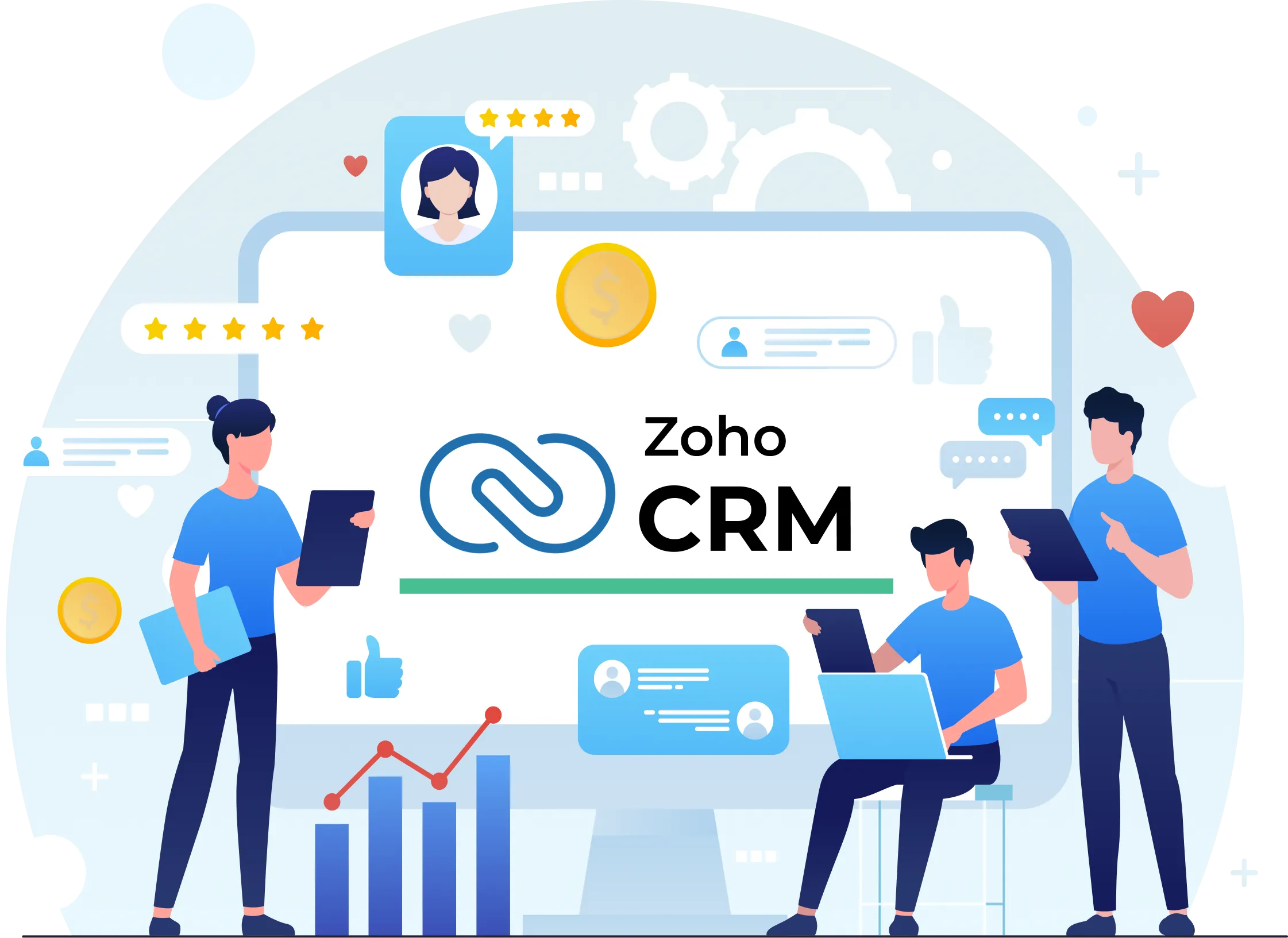 Zoho CRM implementation services by trusted Zoho Partner for business automation